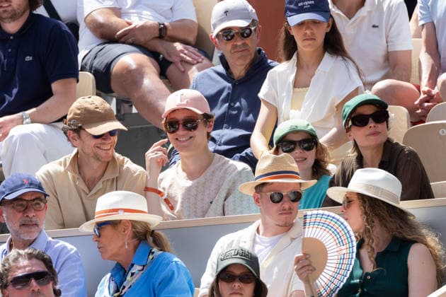 2026 French Open - Celebrities In Stand Day 1 NB Raphael, Children and Mélanie Thierry in stand during the 2026 French Open at Roland Garros on May 24, 2026 in Paris, France. Photo by Nasser Berzane ABACAPRESS.COM  Copyright: xBerzanexNasser ABACAx