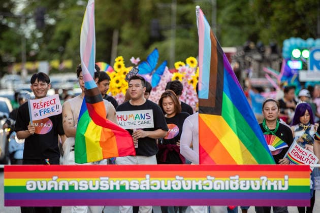 May 24, 2026, Chiang Mai, Thailand: Several participants take part in a parade during The Chiang Mai Pride Parade 2026 celebrations. The Chiang Mai Pride Parade 2026 took place in Chiang Mai, Thailand. Chiang Mai province holds Thailandis first Pride Month celebrations annually, promoting gender equality, diversity, and human rights as part of Pride Month activities in northern Thailand. Chiang Mai Thailand  - ZUMAs197 20260524_aaa_s197_119 Copyright: xPongmanatxTasirix