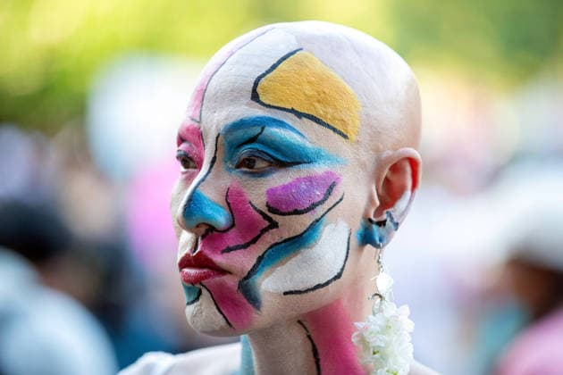 May 24, 2026, Chiang Mai, Thailand: Sirisak Chaitet, a representative of the Chiang Mai Pride organizing committee, poses with colorful face paint while attending The Chiang Mai Pride Parade 2026 celebrations. The Chiang Mai Pride Parade 2026 took place in Chiang Mai, Thailand. Chiang Mai province holds Thailandis first Pride Month celebrations annually, promoting gender equality, diversity, and human rights as part of Pride Month activities in northern Thailand. Chiang Mai Thailand - ZUMAs197 20260524_aaa_s197_125 Copyright: xPongmanatxTasirix