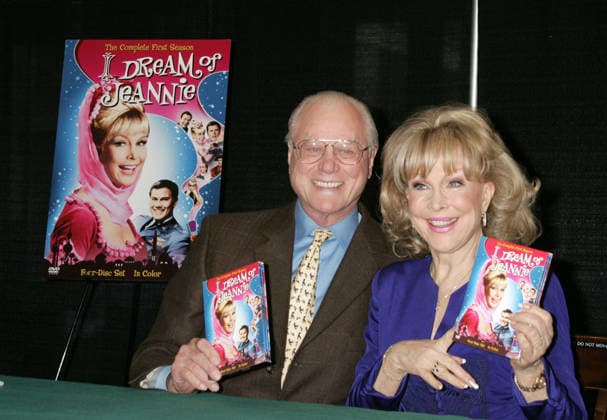 I Dream of Jeannie DVD Release Mar 15, 2006; New York, NY, USA; Actors LARRY HAGMAN and BARBARA EDEN promote the I Dream of Jeannie DVD Release held at Barnes and Noble Chelsea Bookstore. Mandatory Credit: Photo by Nancy Kaszerman ZUMA Press. ( ) Copyright 2006 by Nancy Kaszerman New York NY USA Copyright: xNancyxKaszermanx