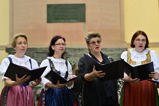 A commemorative act to honour the victims of 1939-1945 took place at Kounic Student Residence as part of the Meeting Brno festival and the congress of the Sudeten German Regional Association, in Brno, Czech Republic, on May 25, 2026. The congress ends here. (CTKxPhoto VaclavxSalek) CTKPhotoP2026052502244  CTKPhotoP2026052502244