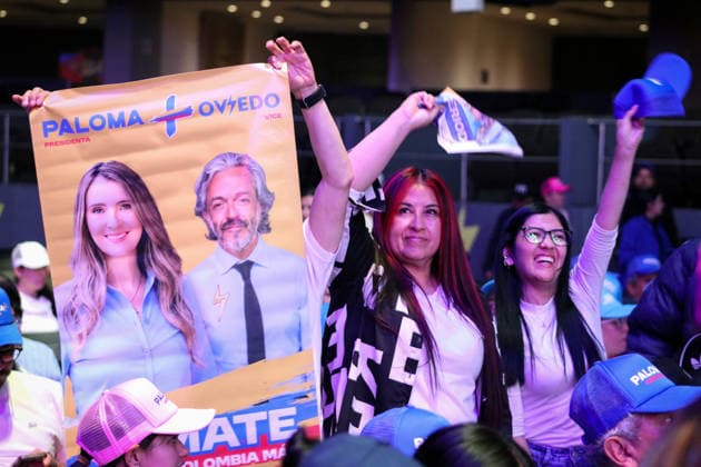 May 24, 2026, Bogota, Bogota D.C, Colombia: Colombian right-wing candidate Paloma Valencia closes her political campaign in Bogota s Movistar Arena may 24, 2026. Bogota Colombia - ZUMAvp1_ 20260524_zia_vp1_012 Copyright: xJorgexLondonox
