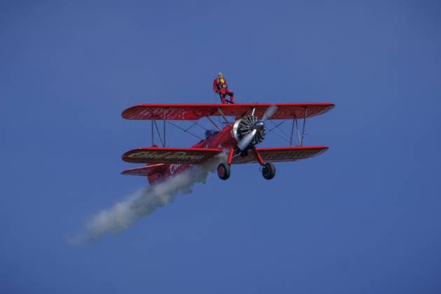 Wing Walker World Record Duxford, UK, 23, May,2026 98-year-old Harry Heasman, became the oldest person to wing walk on an aircraft with the feat officially recognised by Guinness World Records at IWM Duxford  Copyright: xJasonxByex NINTCHDBPICT001083536982