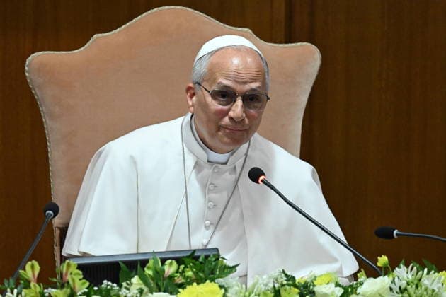 May 25, 2026, Vatican City, VATICAN: Pope Leo XIV attends the presentation of Magnifica Humanitas, his first encyclical letter on the protection of the human person in the age of artificial intelligence , Vatican City, Vatican, 25 May 2026. The document bears the Pope s signature on May 15, the 135th anniversary of the promulgation of Pope Leo XIII s encyclical Rerum Novarum. ANSA MAURIZIO BRAMBATTI Vatican City VATICAN  - ZUMAa110 20260525_zaf_a110_004 Copyright: xMaurizioxBrambattix