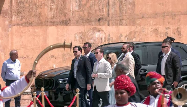 RECORD DATE NOT STATED US Secretary of State Marco Rubio, along with his wife, Jeanette D. Rubio and US Ambassador to India Sergio Gor, visit Amber Fort, Jaipur, May 25 (ANI): US Secretary of State Marco Rubio, along with his wife, Jeanette D. Rubio, and US Ambassador to India Sergio Gor, visit Amber Fort, in Jaipur on Monday. (ANI Video Grab) Jaipur Rajasthan India Copyright: xANIx ANI_20260525112