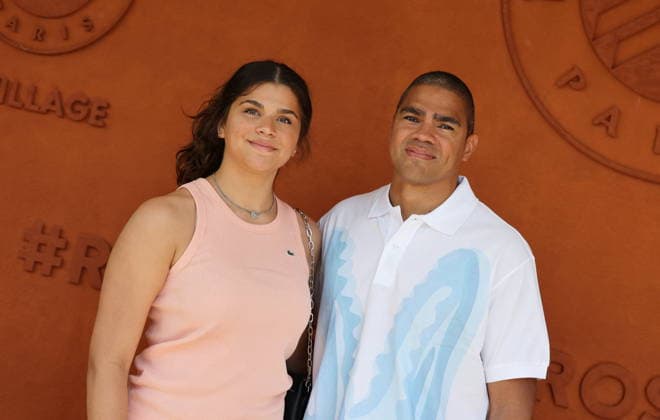 Former hanball player Daniel Narcisse with daughter Aimy Narcisse at the village photocall during the Roland Garros 2026 French Tennis Open in Paris, France, May 25, 2026 Jacovides Moreau Bestimage Celebs attends Day Two of the 2026 French Open on May 25, 2026 in Paris, France Paris France  Copyright: xJACOVIDES-MOREAUx xBESTIMAGExJACOVIDES-MOREAUx xBESTIMAGEx