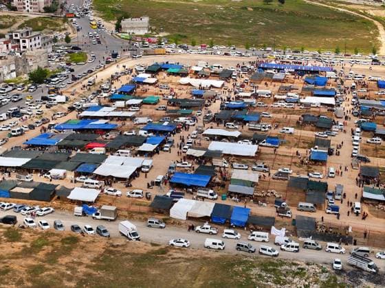 Preparations continue at livestock markets in Gaziantep ahead of Eid al-Adha GAZIANTEP, TURKIYE - MAY 25: An aerial view of livestock markets ahead of Eid al-Adha in Gaziantep, Turkiye on May 25, 2026. Omer Faruk Salman Anadolu Gaziantep Turkey. Editorial use only. Please get in touch for any other usage.  Copyright: x2026xAnadoluxOmerxFarukxSalmanx