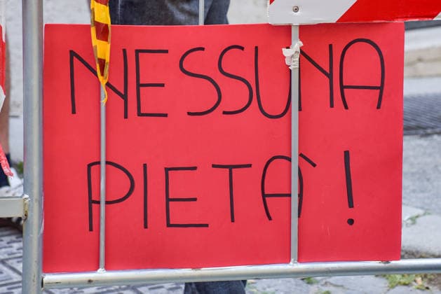 May 25, 2026, Rome, Rome, Italy: A sign is displayed during the protest in front of the Ministry of Enterprises and Made in Italy in Rome on May 26 2026 .The protest is held to demand the withdrawal of the Electrolux industrial plan, which includes 1,700 redundancies across Italian sites, and to safeguard employment and industrial continuity. Rome Italy - ZUMAn299 20260525_zip_n299_012 Copyright: xVincenzoxNuzzolesex