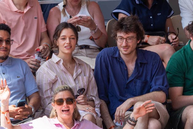 2026 French Open - Celebrities In Stand Day 2 NB Eva Danino, Thomas Idesheim in stand day 2 during the 2026 French Open at Roland Garros on May 25, 2026 in Paris, France. Photo by Nasser Berzane ABACAPRESS.COM  Copyright: xBerzanexNasser ABACAx