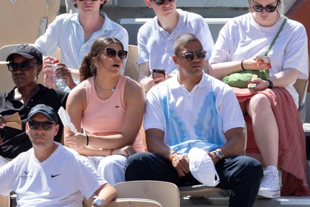 2026 French Open - Celebrities In Stand Day 2 NB Aimy Narcisse, Daniel Narcisse in stand day 2 during the 2026 French Open at Roland Garros on May 25, 2026 in Paris, France. Photo by Nasser Berzane ABACAPRESS.COM  Copyright: xBerzanexNasser ABACAx