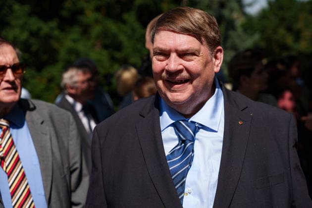 May 25, 2026, Brno, South Moravia, Czech Republic: Spokesman of the Sudeten German Landsmannschaft BERND POSSELT (CSU) during a commemorative ceremony honoring the victims of Nazism in Brno, Czech Republic, on May 25, 2026. The 76th Congress of Sudeten Germans took place in Brno, Czech Republic, from May 22 to 25, 2026, marking the first time the event was held in the country. Brno Czech Republic - ZUMAc315 20260525_zsp_c315_045 Copyright: xMichaelxCabalx