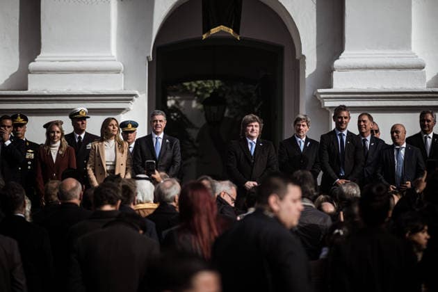 May 25, 2026, Caba, Buenos Aires, Argentina: JAVIER MILEI leads May 25 national celebrations alongside cabinet ministers and Buenos Aires Mayor Jorge Macri, without Vice President Victoria Villarruel. Following a mass led by Archbishop Jorge GarcoÂ­a Cuerva, the government delegation will return to the Casa Rosada for a key cabinet meeting amid internal tensions within the ruling coalition. Caba Argentina  - ZUMAf175 20260525_zip_f175_004 Copyright: xDaniellaxFernandezxRealinx