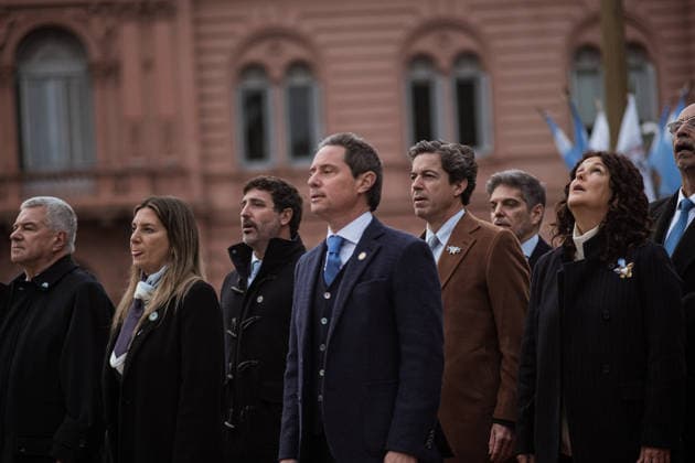 May 25, 2026, Caba, Buenos Aires, Argentina: Argentine President Javier Milei leads May 25 national celebrations alongside cabinet ministers and Buenos Aires Mayor Jorge Macri, without Vice President Victoria Villarruel. Following a mass led by Archbishop Jorge GarcoÂ­a Cuerva, the government delegation will return to the Casa Rosada for a key cabinet meeting amid internal tensions within the ruling coalition. Caba Argentina - ZUMAf175 20260525_zip_f175_035 Copyright: xDaniellaxFernandezxRealinx