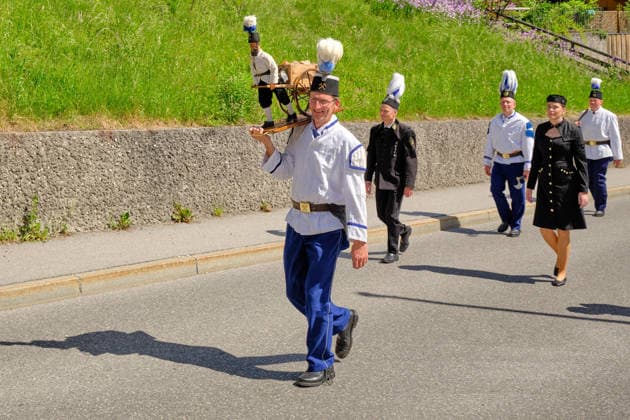Berchtesgaden, Deutschland 25.05.2026: Im Bild: Umzug der Bergknappen im Markt Berchtesgaden Salzbergwerk Bayern *** Berchtesgaden, Germany 25 05 2026 In the picture Procession of miners in the market town of Berchtesgaden Salt Mine Bavaria Copyright: xFotostandx xWassmuthx
