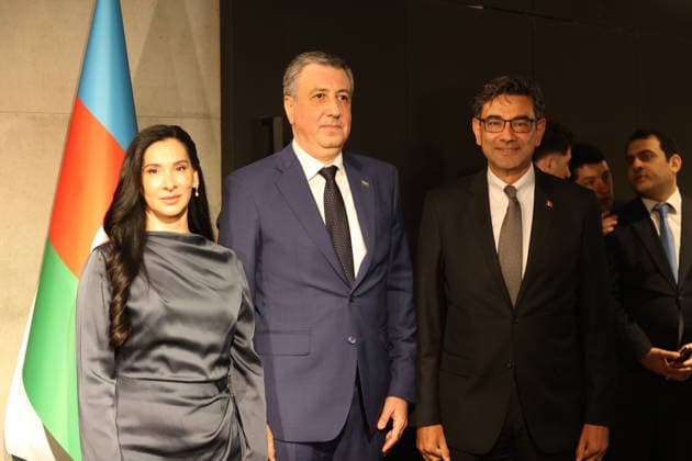 The 108th anniversary of the Republic of Azerbaijan celebrated in Georgia TBILISI, GEORGIA - MAY 25: Turkiye’s Ambassador to Tbilisi, Mustafa Turker Ari (R), attends an event hosted by Azerbaijan’s Ambassador to Tbilisi, Faik Guliyev (C), on the occasion of the 108th anniversary of the establishment of the Republic of Azerbaijan in Tbilisi, Georgia, on May 25, 2026. Davit Kachkachishvili Anadolu Tbilisi Georgia. Editorial use only. Please get in touch for any other usage.  Copyright: x2026xAnadoluxDavitxKachkachishvilix