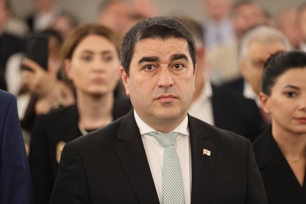 The 108th anniversary of the Republic of Azerbaijan celebrated in Georgia TBILISI, GEORGIA - MAY 25: Shalva Papuashvili, Speaker of the Parliament of Georgia attends an event hosted by Azerbaijan’s Ambassador to Tbilisi, Faik Guliyev (not seen), on the occasion of the 108th anniversary of the establishment of the Republic of Azerbaijan in Tbilisi, Georgia, on May 25, 2026. Davit Kachkachishvili Anadolu Tbilisi Georgia. Editorial use only. Please get in touch for any other usage.  Copyright: x2026xAnadoluxDavitxKachkachishvilix