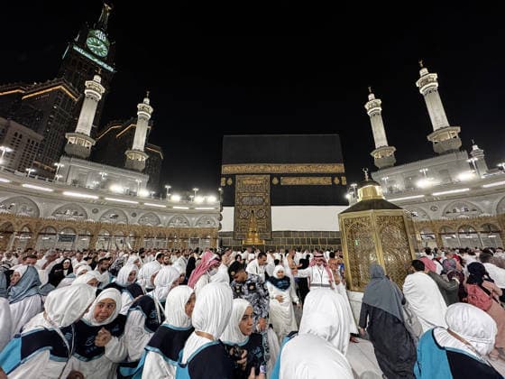 Muslim pilgrim candidates continue their acts of worship in Mecca MECCA, SAUDI ARABIA - MAY 25: Muslim pilgrims, having reached the Haram al-Sharif (Masjid al-Haram), perform tawaf and sa’i in ihram around the area where the Kaaba is located, as they pray and make supplications in Mecca, Saudi Arabia, on May 25, 2026. Ali Atmaca Anadolu Mecca Saudi Arabia. Editorial use only. Please get in touch for any other usage.  Copyright: x2026xAnadoluxAlixAtmacax