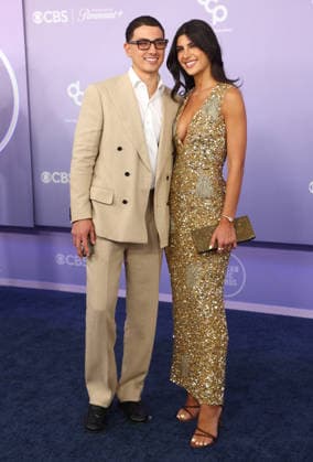 Juan Rosales and Manana Arakelyan attend the 52nd annual American Music Awards at the MGM Grand Garden Arena in Las Vegas on Monday, May 25, 2026.  LAV20260525443 JAMESxATOA
