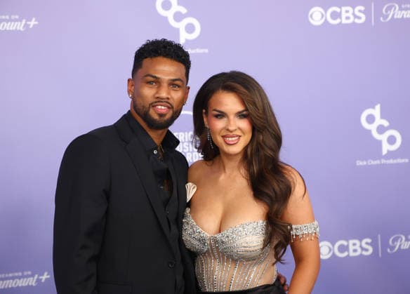 Shane Mosley Jr. and Alyssa Mosley attend the 52nd annual American Music Awards at the MGM Grand Garden Arena in Las Vegas on Monday, May 25, 2026.  LAV20260525423 JAMESxATOA