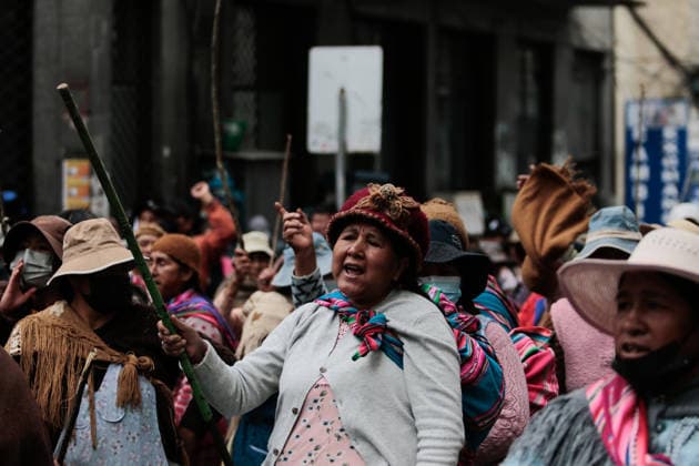 Protest held in La Paz calling for the resignation of Bolivian President Rodrigo Paz LA PAZ, BOLIVIA - MAY 25: Protesters demanding the resignation of Bolivian President Rodrigo Paz in La Paz, Bolivia, on May 25, 2026. Jorge Mateo Romay Salinas Anadolu La Paz Bolivia. Editorial use only. Please get in touch for any other usage.  Copyright: x2026xAnadoluxJorgexMateoxRomayxSalinasx