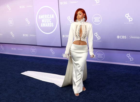 Mariah the Scientist attends the 52nd annual American Music Awards at the MGM Grand Garden Arena in Las Vegas on Monday, May 25, 2026.  LAV20260525497 JAMESxATOA