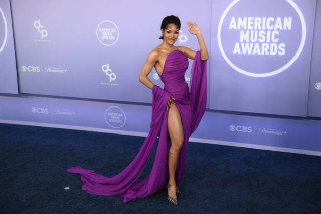 May 25, 2026, Las Vegas, Nevada, USA: TEYANA TAYLOR arrives at the Red Carpet during The Annual 52nd American Music Awards at the MGM Grand Arena in Las Vegas. Las Vegas USA - ZUMAo117 20260525_zsp_o117_003 Copyright: xMikaelxOnax