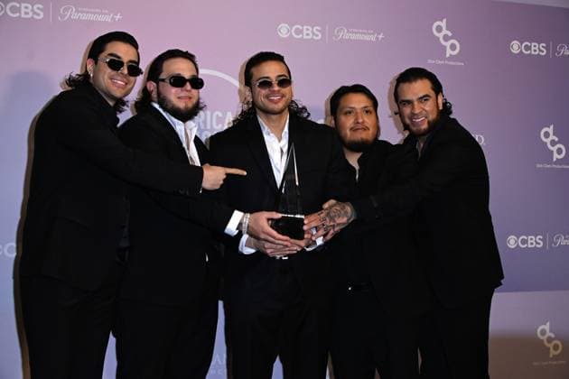 LAS VEGAS, NV - MAY 25: Fuerza Regida at the 52nd American Music Awards on May 25, 2026 at the MGM Grand Garden Arena in Las Vegas, Nevada. Credit: Mindy Small USA - ZUMAa123 20260525_zaa_a123_392 Copyright: xAdMediax