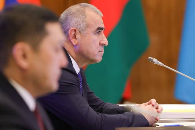 RUSSIA, MOSCOW - MAY 26, 2026: Tajikistan s Security Council Secretary Yusuf Rahmon (back) during a meeting of the Committee of Security Council Secretaries of the Collective Security Treaty Oranisation (CSTO). Artyom Geodakyan TASS  93049874