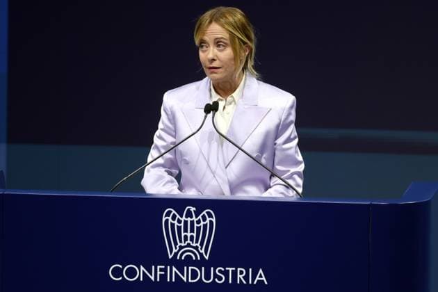 RECORD DATE NOT STATED IPA85085728 - Rome, May 26, 2026: Giorgia Meloni speaks at the Confindustria Public Assembly at the Rome Convention Center La Nuvola in Rome s Eur district. In her speech in front of Italian entrepreneurs, the Prime Minister addresses the issues of industrial policy, competitiveness of the national production system, energy transition and Italy s role in the European and international economic scenario, recalling the need to strengthen investment, employment and dialogue between government and business.  Copyright: xx xx 85085728
