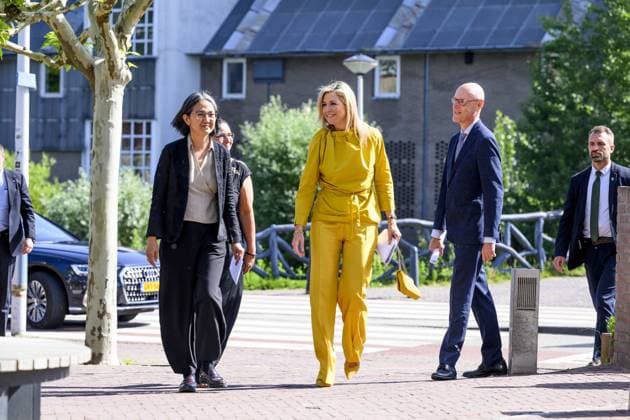 Queen Maxima Visits Royal Institute of Language Land and Ethnology - Leiden Queen Maxima visits the Royal Institute of Language, Land and Ethnology (KITLV) in Leiden, The Netherlands on May 26, 2026, as the institute celebrates its 175th anniversary. Photo by Bruno Press ABACAPRESS.COM Leiden Netherlands  Copyright: xBrunoxPress ABACAx