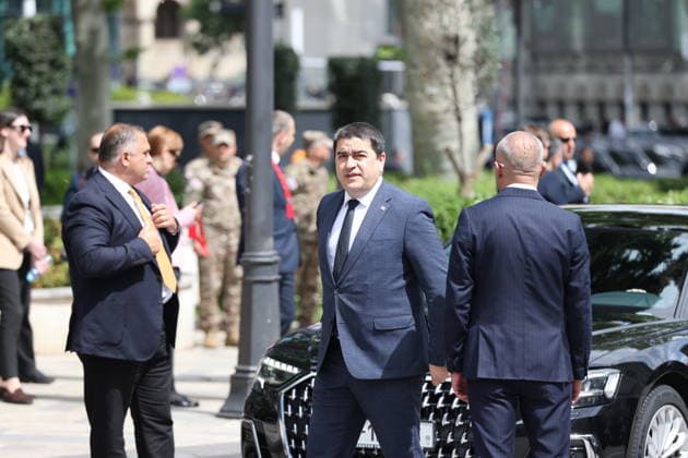 Georgia marks 108th anniversary of the founding of the republic TBILISI, GEORGIA - MAY 26: Georgian Parliament Speaker Shalva Papuashvili attends the military parade to mark the 108th anniversary of the founding of the Republic of Georgia, in Tbilisi, Georgia on May 26, 2026. Davit Kachkachishvili Anadolu Tbilisi Georgia. Editorial use only. Please get in touch for any other usage.  Copyright: x2026xAnadoluxDavitxKachkachishvilix