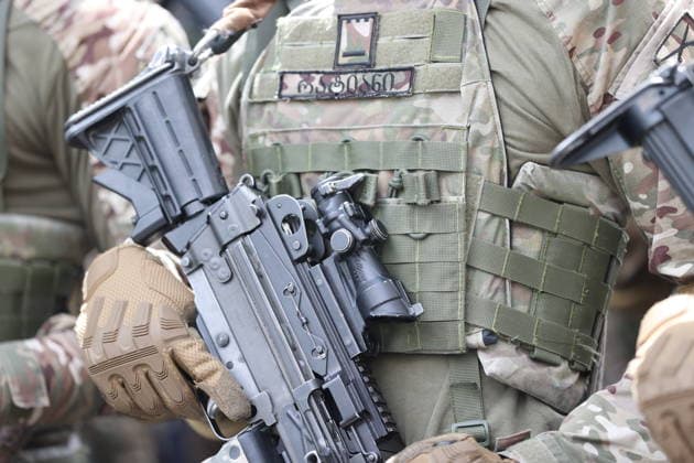 Georgia marks 108th anniversary of the founding of the republic TBILISI, GEORGIA - MAY 26: Georgian Army Soldiers attend the military parade to mark the 108th anniversary of the founding of the Republic of Georgia, in Tbilisi, Georgia on May 26, 2026. Davit Kachkachishvili Anadolu Tbilisi Georgia. Editorial use only. Please get in touch for any other usage.  Copyright: x2026xAnadoluxDavitxKachkachishvilix