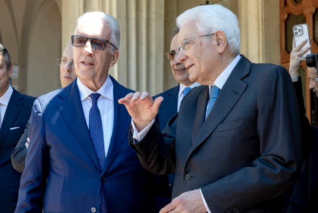 IPA85089108 - Rome - President Sergio Mattarella with Piero Ferrari, Vice President - CEO of Ferrari Spa, during the presentation of the Ferrrari Luce, today May 25, 2026 (Photo by Paolo Giandotti - Press and Communication Office of the Presidency of the Republic) This is a private photo posted on social media or television media provided by this Agency. The Agency claims no ownership, including but not limited to copyright or licensing of the attached material. The fees charged by this Agency are for the Agency s services only and do not convey, nor are they intended to convey to you, any copyright or license ownership of the material. By posting this material you expressly agree to indemnify and hold harmless the Agency and its direct  Copyright: xQuirinalex xFotogrammax xQuirinalex xFotogrammax 85089108