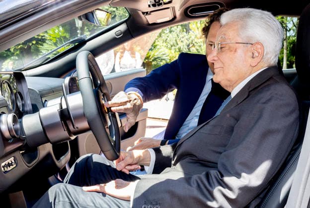 IPA85089111 - Rome - President Sergio Mattarella with John Elkann, chairman of Ferrari Spa, during the presentation of the Ferrari Luce today, May 25, 2026 (Photo by Paolo Giandotti - Press and Communications Office of the Presidency of the Republic) This is a private photo posted on social media or television media provided by this Agency. The Agency claims no ownership, including but not limited to copyright or licensing of the attached material. The fees charged by this Agency are for the Agency s services only and do not convey, nor are they intended to convey to you, any copyright or license ownership of the material. By posting this material you expressly agree to indemnify and hold harmless the Agency and its directors, sharehold  Copyright: xQuirinalex xFotogrammax xQuirinalex xFotogrammax 85089111