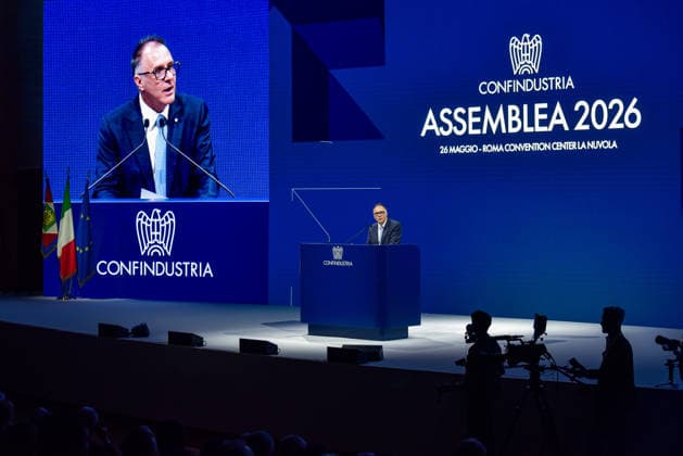 May 26, 2026, Rome, Rome, Italy: President of Confindustria Emanuele Orsini speaks during the Annual Assembly in Rome on May 26, 2026 Rome Italy - ZUMAn299 20260526_zip_n299_023 Copyright: xVincenzoxNuzzolesex