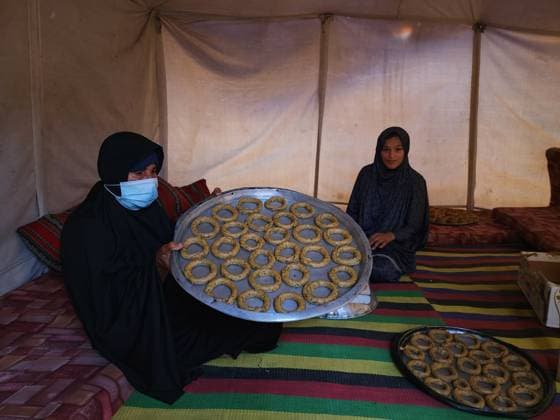Eid traditions continue to be kept alive in Gaza KHAN YUNIS, GAZA, PALESTINE - MAY 26: Palestinian women prepare traditional Eid cookies made with dates and in ring shapes under difficult conditions made as preparations for Eid al-Adha continue in Khan Yunis, Gaza, Palestine, on May 26, 2026. Hani Alshaer Anadolu Khan Yunis Gaza. Editorial use only. Please get in touch for any other usage.  Copyright: x2026xAnadoluxHanixAlshaerx