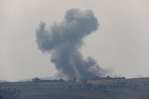 Israeli airstrikes hit southern Lebanon’s Nabatieh province NABATIEH, LEBANON - MAY 26: Smoke rise from the area as Israeli army carried out airstrikes, violating the ceasefire, in Nabatieh, Lebanon, on May 26, 2026. Ramiz Dallah Anadolu Nabatieh Lebanon. Editorial use only. Please get in touch for any other usage.  Copyright: x2026xAnadoluxRamizxDallahx