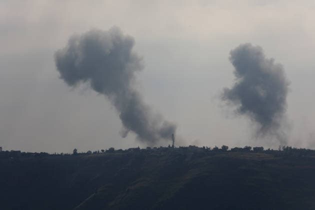 Israeli airstrikes hit southern Lebanon’s Nabatieh province NABATIEH, LEBANON - MAY 26: Smoke rise from the area as Israeli army carried out airstrikes, violating the ceasefire, in Nabatieh, Lebanon, on May 26, 2026. Ramiz Dallah Anadolu Nabatieh Lebanon. Editorial use only. Please get in touch for any other usage.  Copyright: x2026xAnadoluxRamizxDallahx