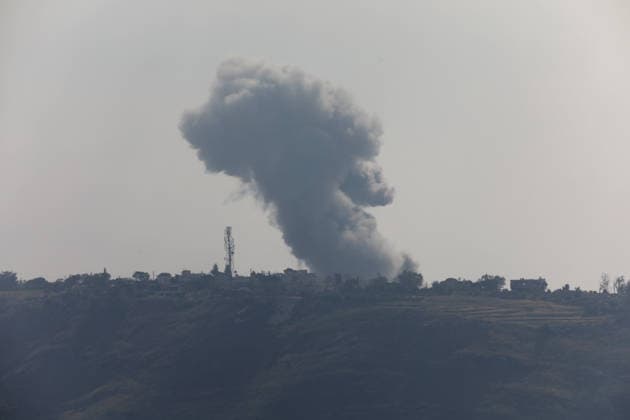 Israeli airstrikes hit southern Lebanon’s Nabatieh province NABATIEH, LEBANON - MAY 26: Smoke rise from the area as Israeli army carried out airstrikes, violating the ceasefire, in Nabatieh, Lebanon, on May 26, 2026. Ramiz Dallah Anadolu Nabatieh Lebanon. Editorial use only. Please get in touch for any other usage.  Copyright: x2026xAnadoluxRamizxDallahx