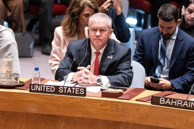 May 26, 2026, New York, New York, USA: Michael George DeSombre, Assistant Secretary of State for East Asian and Pacific Affairs attends Security Council meeting on Upholding the purposes and principles of the UN Charter and strengthening the UN-centered international system at UN Headquarters in New York, NY on May 26, 2026. China organized this meeting as it is a President of Security Council for the month of May. New York USA  - ZUMAr339 20260526_znp_r339_020 Copyright: xLevxRadinx