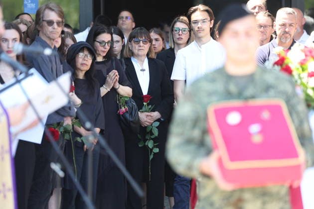 Funeral of Julienne Eden Busic Family members, friends and public figures attend the last farewell for Julienne Eden Busic at the Mirogoj Crematorium in Zagreb, Croatia, on May 26, 2026. Busic, a Croatian-American writer and translator, died on May 21 at the age of 77.  SlavkoxMidzor PIXSELL