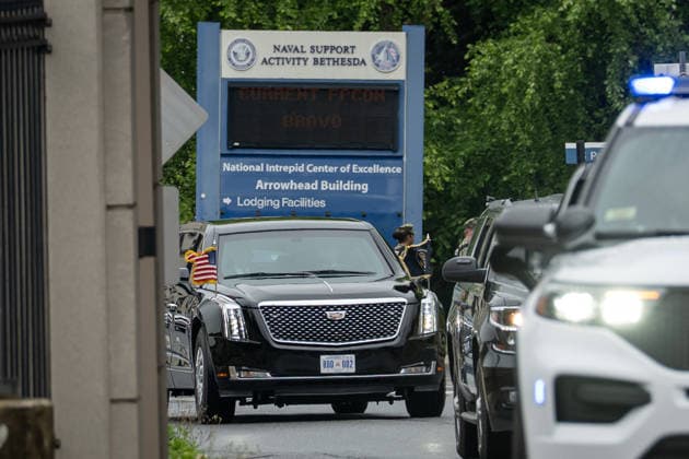 May 26, 2026, Bethesda, Maryland, United States: U.S. President DONALD TRUMP departs Walter Reed National Military Medical Center following his annual physical examination. Bethesda United States - ZUMAk206 20260526_znp_k206_003 Copyright: xMattxKaminskyx