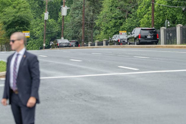 May 26, 2026, Bethesda, Maryland, United States: U.S. President DONALD TRUMP departs Walter Reed National Military Medical Center following his annual physical examination. Bethesda United States - ZUMAk206 20260526_znp_k206_007 Copyright: xMattxKaminskyx