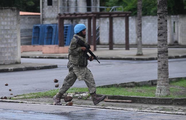 UN to assess whether the Brazilian Navy Marine Corps remains at the top of the global rankings for peacekeeping readiness RIO DE JANEIRO, BRAZIL, MAY 26 : A view of the Brazilian Army forces training as in the coming days, the UN will assess whether the Brazilian Navy Marine Corps remains at the top of the global rankings for peacekeeping readiness in Rio de Janeiro, Brazil on May 26, 2026. The Brazilian Navy Marine Corps undergoes rigorous inspections by the UN (United Nations) to certify and recertify elite troops at the highest level. The most recent operational assessment, held at the Ilha do Governador Naval Complex, involved more than 500 military personnel, bomb disposal robots, drones, armored vehicles, and machine guns in combat a  Copyright: x2026xAnadoluxFabioxTeixeirax