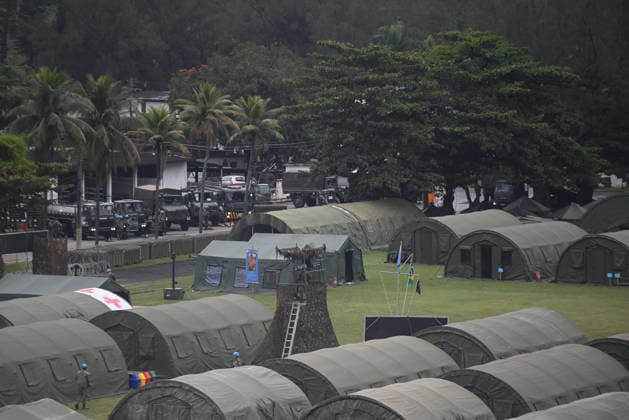 UN to assess whether the Brazilian Navy Marine Corps remains at the top of the global rankings for peacekeeping readiness RIO DE JANEIRO, BRAZIL, MAY 26 : A view of the Brazilian Army forces training as in the coming days, the UN will assess whether the Brazilian Navy Marine Corps remains at the top of the global rankings for peacekeeping readiness in Rio de Janeiro, Brazil on May 26, 2026. The Brazilian Navy Marine Corps undergoes rigorous inspections by the UN (United Nations) to certify and recertify elite troops at the highest level. The most recent operational assessment, held at the Ilha do Governador Naval Complex, involved more than 500 military personnel, bomb disposal robots, drones, armored vehicles, and machine guns in combat a  Copyright: x2026xAnadoluxFabioxTeixeirax