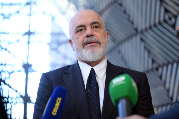 The 8th EU-Albania Accession Conference in Brussels BRUSSELS, BELGIUM - MAY 26: Albanian Prime Minister Edi Rama gives an exclusive interview ahead of the 8th EU-Albania Accession Conference in Brussels, Belgium, on May 26, 2026. Dursun Aydemir Anadolu Brussels Belgium. Editorial use only. Please get in touch for any other usage.  Copyright: x2026xAnadoluxDursunxAydemirx