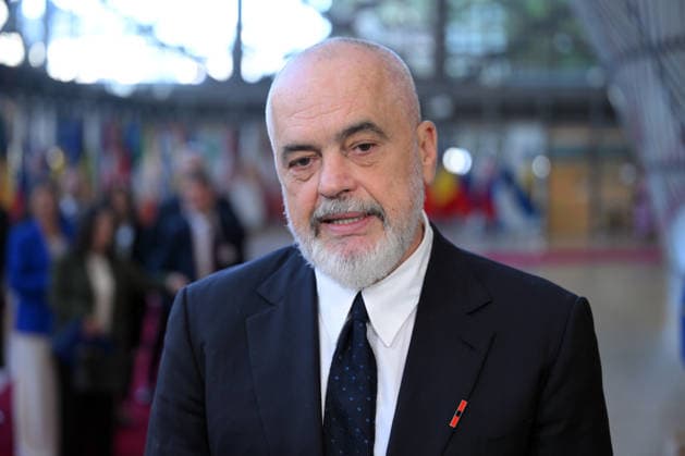 The 8th EU-Albania Accession Conference in Brussels BRUSSELS, BELGIUM - MAY 26: Albanian Prime Minister Edi Rama gives an exclusive interview ahead of the 8th EU-Albania Accession Conference in Brussels, Belgium, on May 26, 2026. Dursun Aydemir Anadolu Brussels Belgium. Editorial use only. Please get in touch for any other usage.  Copyright: x2026xAnadoluxDursunxAydemirx