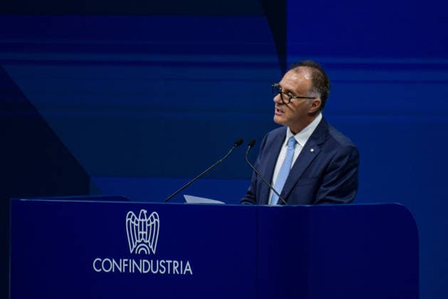 Italian institutional, political, and trade union leaders gather for the Confindustria Annual Assembly in Rome President of Confindustria Emanuele Orsini speaks during the Annual Assembly in Rome. Rome Italy Copyright: xVincenzoxNuzzolesex xSOPAxImagesx vnuzzolese_2026_05_26_19