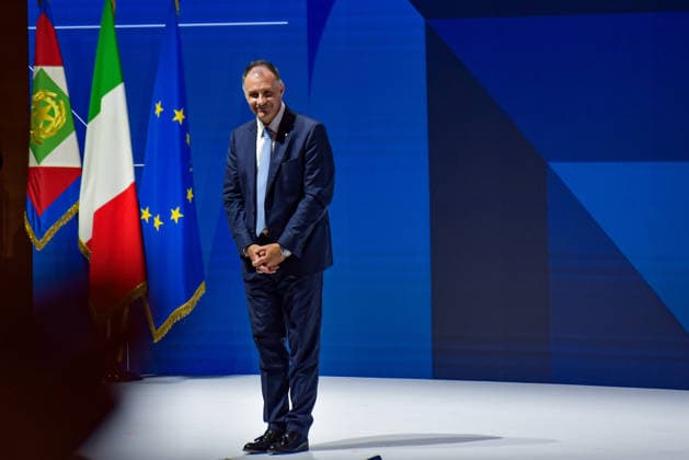 Italian institutional, political, and trade union leaders gather for the Confindustria Annual Assembly in Rome President of Confindustria Emanuele Orsini attends the Annual Assembly at the Roma Convention Center La Nuvola in Rome. Rome Italy Copyright: xVincenzoxNuzzolesex xSOPAxImagesx vnuzzolese_2026_05_26_26