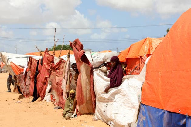 Camps turn into permanent settlements amid ongoing crisis in Somalia MOGADISHU, SOMALIA - MAY 26: A view of tents as millions of people living in camps that have gradually turned into permanent settlements, where they continue to face difficult living conditions amid insecurity, conflict and drought in the capital Mogadishu, Somalia, on May 26, 2026. Metin Yuksel Kaya Anadolu Mogadishu Somalia. Editorial use only. Please get in touch for any other usage.  Copyright: x2026xAnadoluxMetinxYukselxKayax